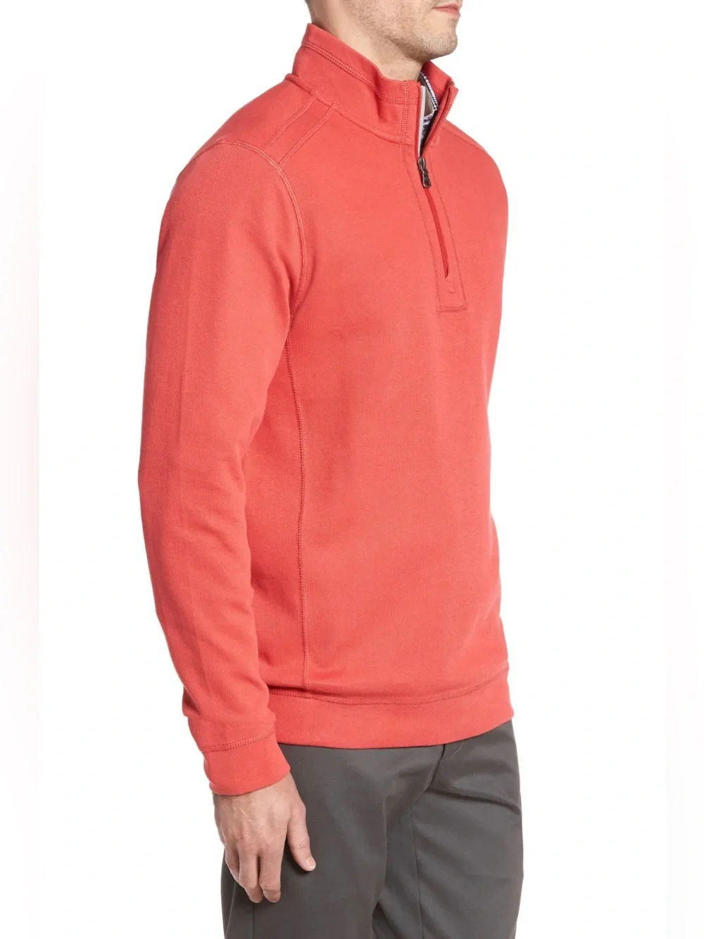 Cutter & Buck Bayview Quarter Zip Pullover Sweater in Sod size XL Tall